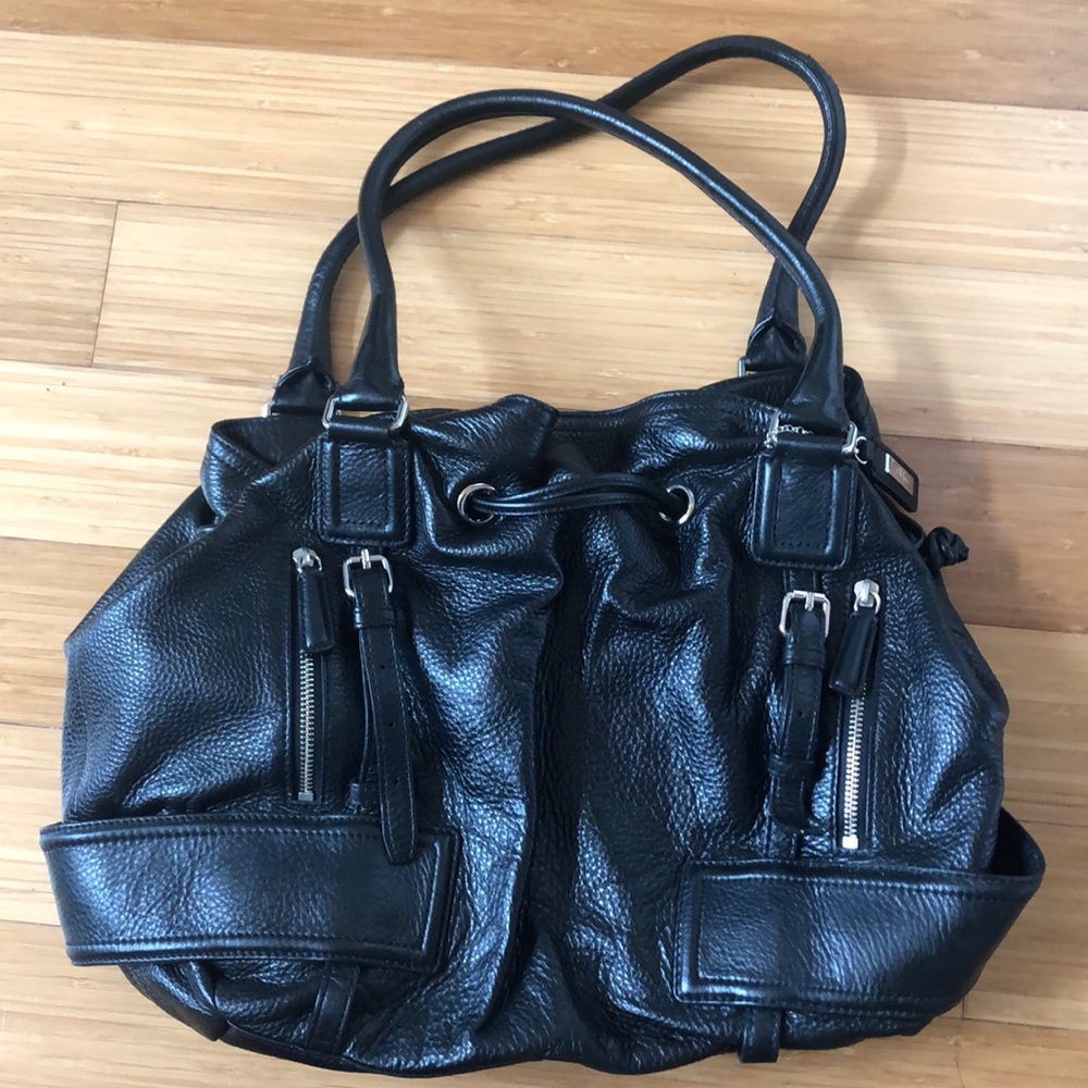 Cole Haan black shoulder tote